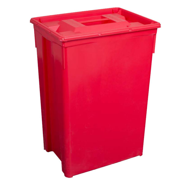 50 L rød beholder for oppbevaring av farlig avfall
